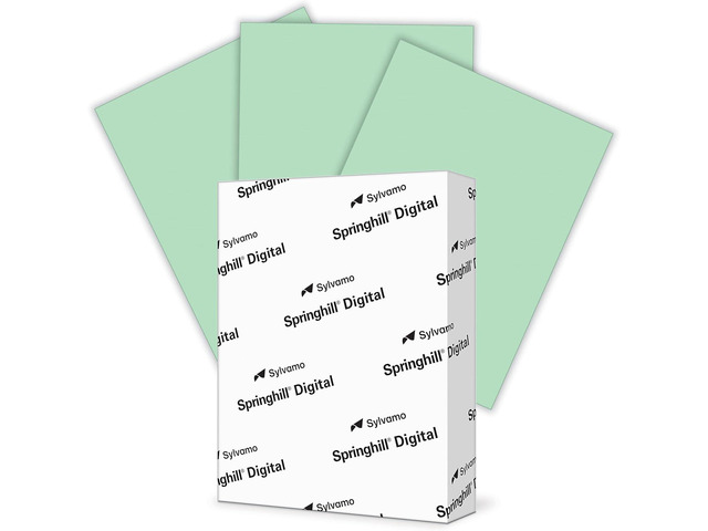 Springhill 8.5 x 11 Green Colored Cardstock Paper, 90lb, 163gsm, 250 Sheets (1 Ream) Premium Lightweight Cardstock, Printer Paper with Smooth...