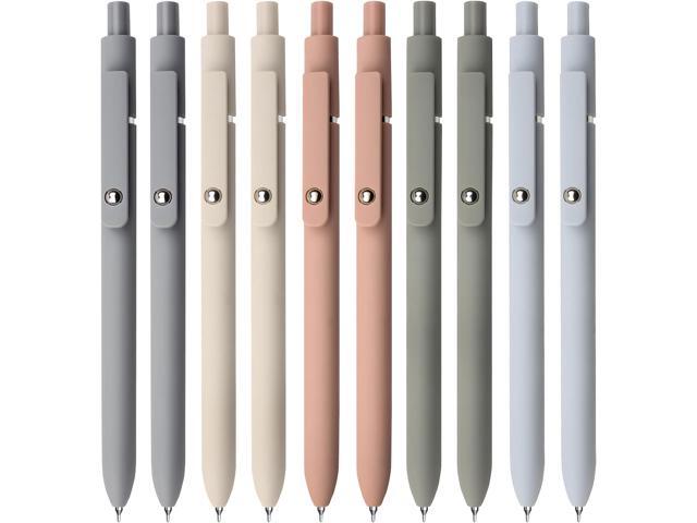 UIXJODO Gel Pens, 10Pcs 0.5mm Black Ink Pens Fine Point Smooth Writing Pens, High-End Series Retractable Pens for Journaling Note Taking, Cute...