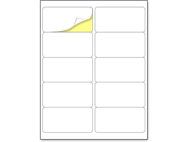 (2' x 4') 200 Sheets, Printable White Sticker Labels, Laser/Inkjet Printing - Matte, 10 per Page