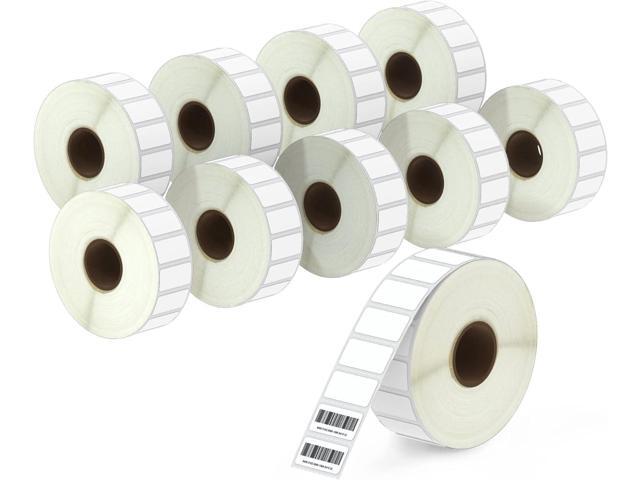 BETCKEY - 1' x 0.5' (25 mm x 13 mm) Small Labels Compatible with Zebra & More Label Printer,Premium Adhesive & Perforated [10 Rolls, 24300 Labels]