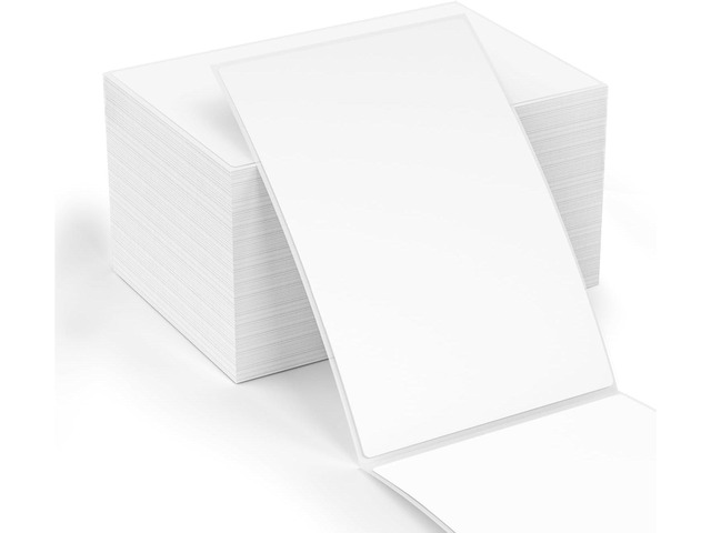 Methdic 500 Labels Fanfold 4x 6 Direct Thermal Shipping Labels Self AdhesivePostage Mailing Labels for Thermal Printer Fangtek Soonmark Zebra...