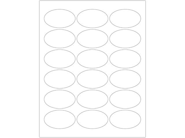 ChromaLabel 1.50 x 2.50 Inch Oval Printable Sticker, Laser Printer Sticker Paper, Printable Labels for Inkjet Printer, 450 Labels per Pack (25...