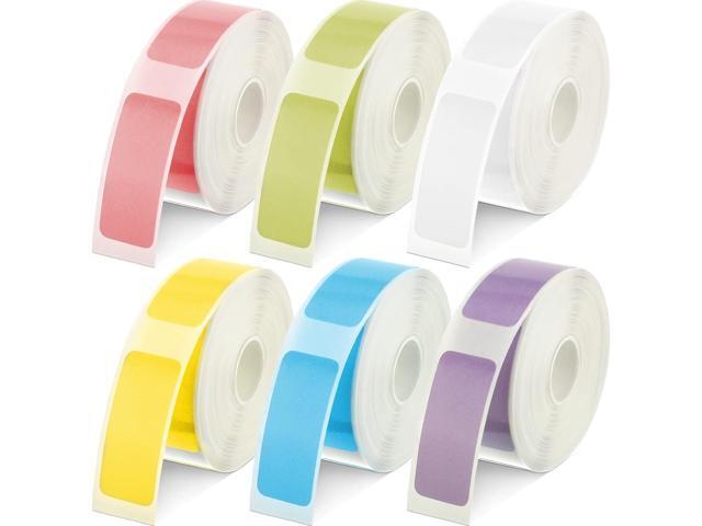 1380 Pieces Adhesive Color Label Paper Colorful Thermal Sticker Label Printable Label Roll 0.59 x 1.18 Inches Printer Sticker Paper Thermal...