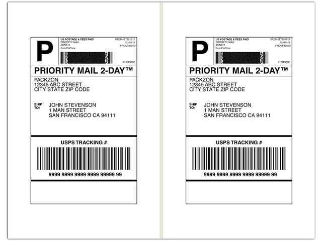 Shipping Labels with Self Adhesive, Square Corner, for Laser & Inkjet Printers, 8.5 x 5.5 Inches, White, Pack of 1000 Labels