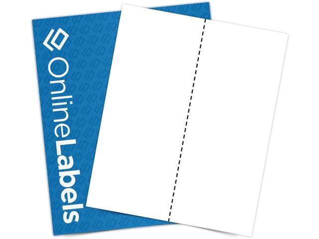 Removable Full Sheet Labels - 8.5 x 11-250 Sheets - Inkjet/Laser Printers - Vertical Back Slit for Easy Peeling - Online Labels