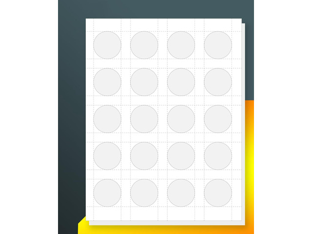 20UP 1.5' Round White Labels for Laser & Inkjet Printers[100 Sheets,2000 Labels]