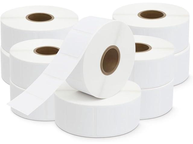 1 1/4 × 1Direct Thermal Printer Labels, 10 Rolls, 13,800 Matte White Thermal Barcode Labels with Strong Adhesive, 1' Core Compatible with Zebra &...
