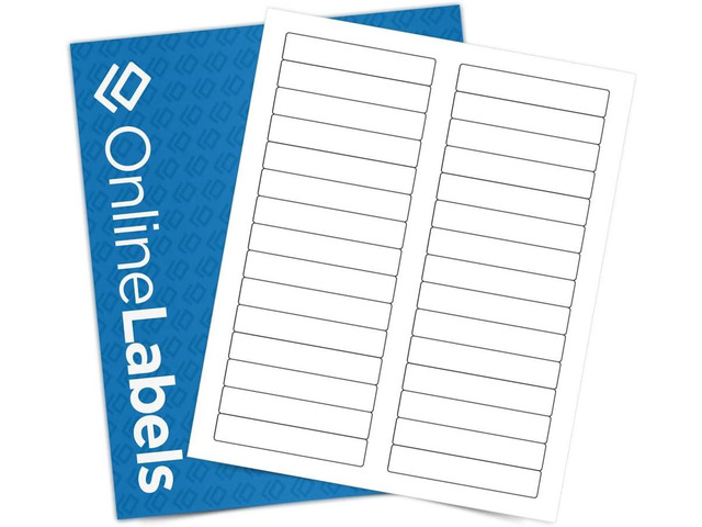 3.434 x 0.667 File Folder Labels - Pack of 15,000 Labels, 500 Sheets - Inkjet/Laser Printer - Online Labels
