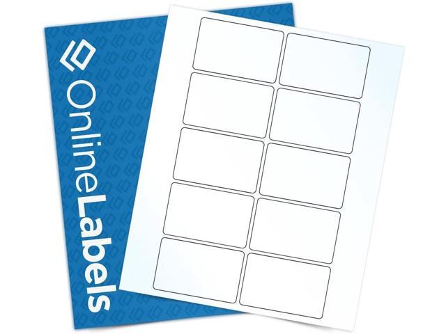 2 x 3 Clear Gloss Rectangle Labels (Inkjet Printers Only) - Pack of 1,000 Labels, 100 Sheets - OnlineLabels