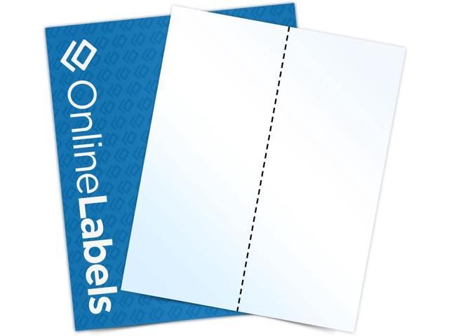 8.5 x 11 Waterproof Clear Gloss Full Sheet Labels (Laser Printers Only) - 100 Sheets - Vertical Back Slit for Easy Peeling - OnlineLabels
