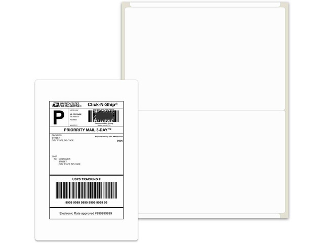 Shipping Labels with Self Adhesive, Laser Inkjet Printers, 8.5 x 5.5 Inches, White, Pack of 200 (200, White)