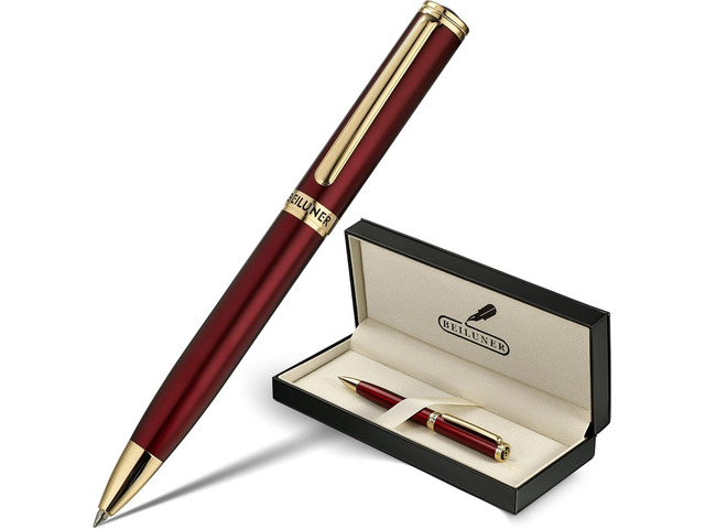 BEILUNER Red Lacquer Gel Pen With 24K Gold Finish, Retractable Pens, Gift Pen Set, Professional, Elegant, Writing, Executive, Office, Nice Fancy...
