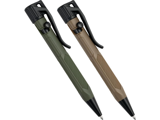 Rite in the Rain Weatherproof Olive Drab and Flat Dark Earth Mini Bolt-Action Pens - Black Ink, 2 Pack (No. TAC20)