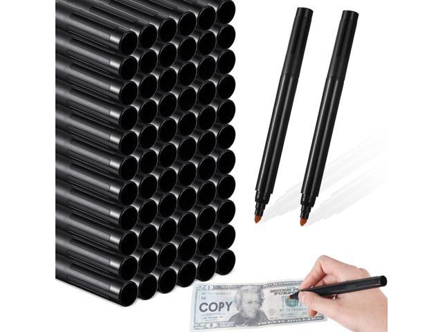 Outus 60 Pcs Counterfeit Money Detector Pen Counterfeit Bill Detector Marker Pen Pocket Size Fake Money Checker Universal False Currency Checker Pack