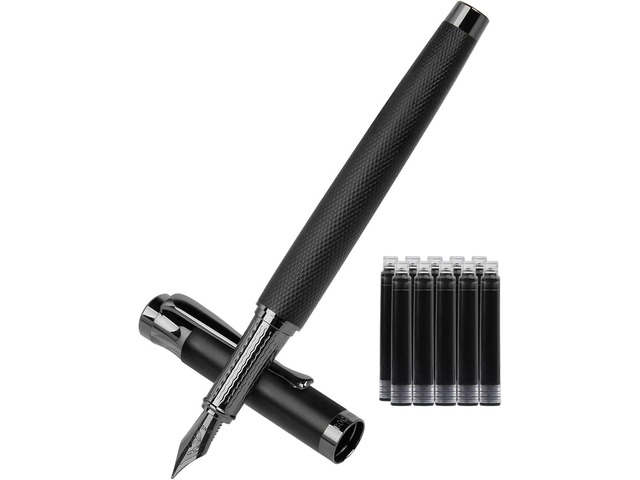 Luxury Fountain Pen Set,Ink Pen for Smooth Writing,Medium Nib,Includes 10 Ink Cartridges & Ink Converter,Best Pen Gift Case for Men &...