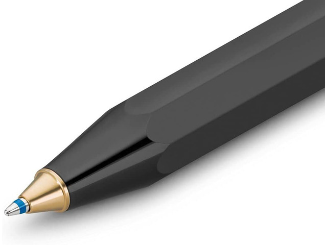 Kaweco CLASSIC SPORT Ball Pen Black Retractable Ballpoint Pen with a Standard D1 Refill 10.5 cm