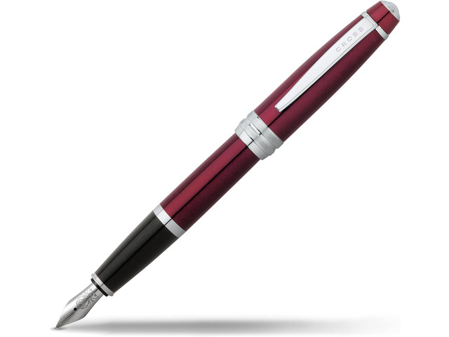 Cross Bailey Red Lacquer Medium With Stainless Steel Nib Self Serve S Fountain Pen