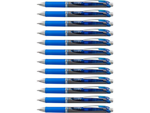 Pentel EnerGel RTX Retractable Liquid Gel Pen, Bold Line, Metal Tip, Blue Ink (BL80-C) (Pack of 1, 12 Count Total)