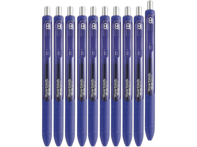 Paper Mate InkJoy Retractable Gel Pen, 0.7mm, Medium Point, 10-Count (Purple)