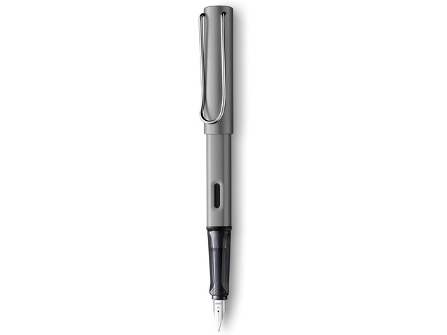LAMY Al-Star Anodized Metallic Fountain Pen, Aluminum Graphite Barrel, Broad Nib (L26B)