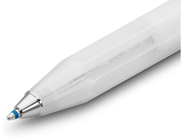 Kaweco FROSTED SPORT Ball Pen Natural Coconut I Retractable Ballpoint Pen with Standard D1 Refills 10.5 cm