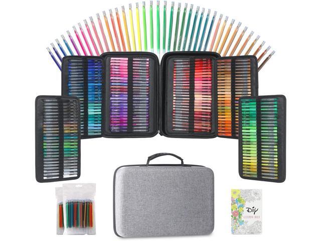LIULIUCAI 312 Pack Gel Pens for Adult Coloring Book, 156 Colors Artist Colored Pens with 156 Refills & Coloring Book, Glitter Gel Pen for Coloring...