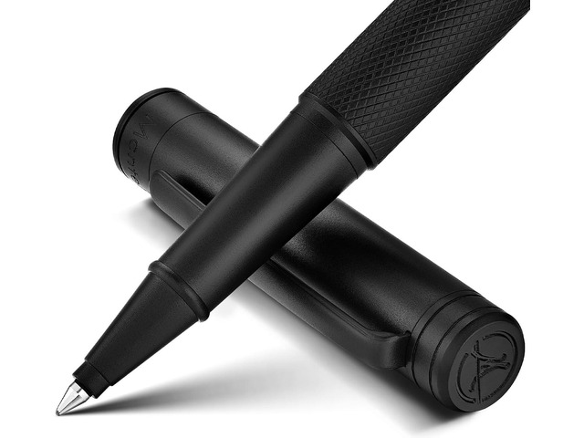 MCNTEIK Matte Black Forest Rollerball Pen, Luxury Pen with Schmidt Black Ink Refill, Fancy Pen Gift Set for Men & Women, Business Signature,...