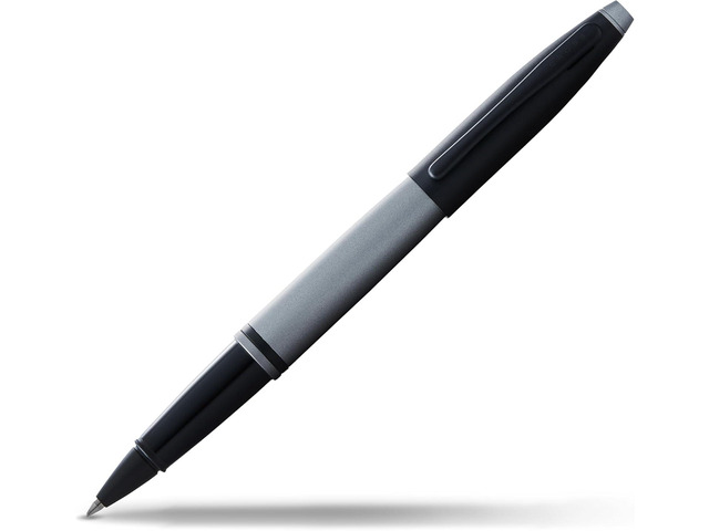 Cross Calais Refillable Rollerball Pen Presented in a Luxury Gift Box - Medium Point, Black Ink, Matte Gray & Black