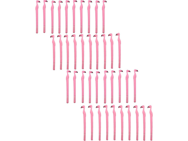 40 PCS Pink Flamingo Gel Pens Unique Gift for Women, Coworkers and Hostess, Stylish Writing Pens for Office, Home Supplies, Black Ink(0.5mm)