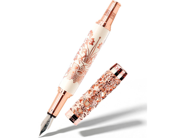 ARTEX Luxury Fountain Pen - Museum Art Collections - Crafting Timeless Beauty - the Best Gift & Office Desk Decor, German SCHMIDT Fine Nib, Solid...