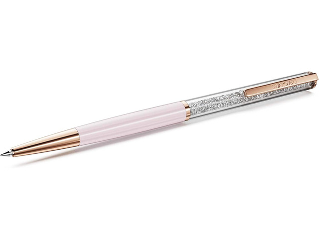 Swarovski Crystalline Silk ballpoint pen, Pink, Pink lacquered, Rose gold-tone plated