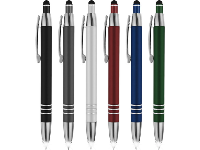 SyPen 3 in 1 Multi-Function Soft Touch Pen with Light for Pilots, Nurses, Doctors Etc .Lighted Tip Pen LED Night Writer Flashlight+Stylus for...