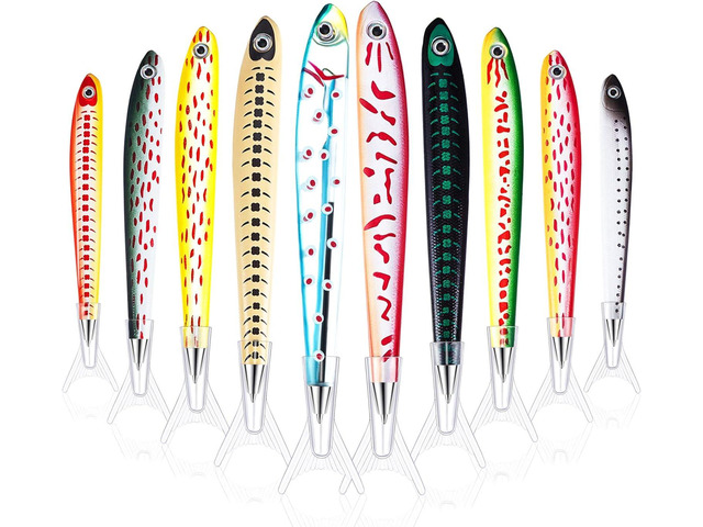 Outus Fish Ballpoint Pens Novelty Kawaii Fish Pens 0.7 mm Black Ink Writing Ballpoint Bulk Realistic Fishing Decoration for School Office Student...