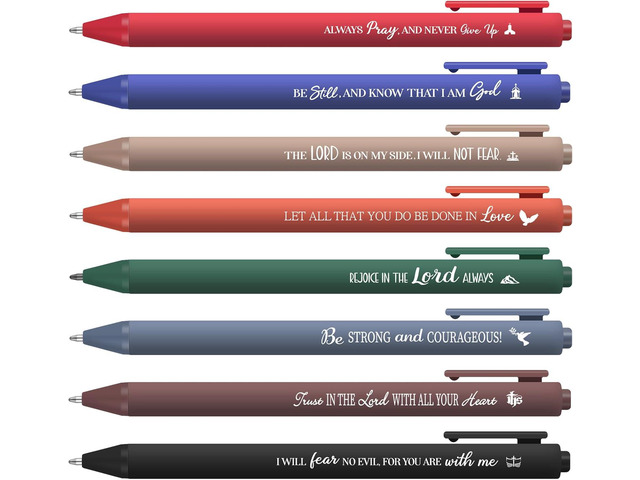 Sayglossy 80 Pcs Bible Verse Pens Christian Ballpoint Pens Inspirational Quotes Writing Tool Small Retractable Tiny Black Ink Religious Gifts for...