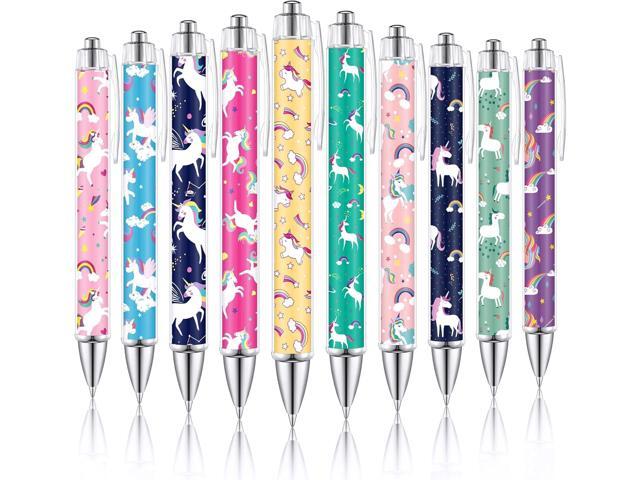 TecUnite 30 Pcs Unicorn Ballpoint Pens Cute Cartoon Unicorn Pens 1.00 mm Cute Black Ink Rainbow Fine Point Smooth Writing Journaling Gifts Birthday...