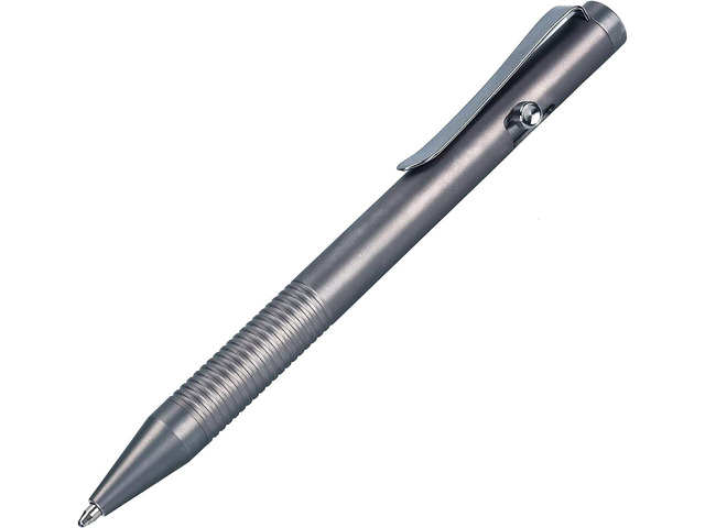 SMOOTHERPRO Titanium Bolt Action Pen Compatible with Parker Refill Durable Stainless Steel Pen Clip for EDC Pocket Business Collection Sandblasting...