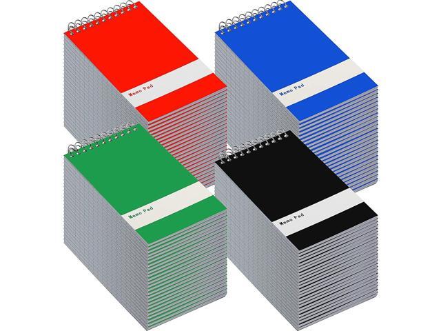 Thenshop 100 Pads Spiral Memo Pads Bulk 3 x 5 Inch Small Pocket Notepad Top Bound Lined 60 Sheets Mini Notebooks for School College Office Home...