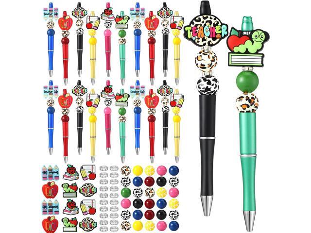 Ctosree 36 Sets Teacher Beadable Pen Kit for Teacher Appreciation Gifts Bead Pen Kit Assorted Colorful Spacer Accessories DIY Making Plastic...