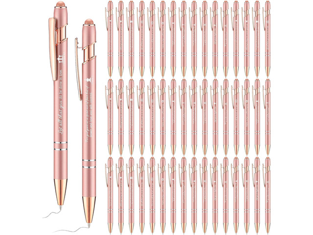 Chuangdi 48 Pcs Bible Verse Ballpoint Pens Christian Pens Bulk Inspirational Quotes Pens Bible Scripture Black Ink Pens Motivational Pen for Women...