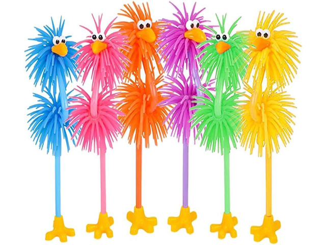 ArtCreativity Silly Rubber Bird Pens, Set of 6, Cute Cool Pens School Supplies for Kids, Fidget Fun Pen Black Ink, Prizes for Kids Classroom,...