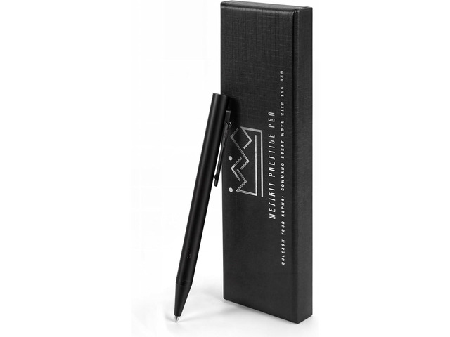 Titanium Bolt Action Pen Refillable Fine Tip 0.5mm Ballpoint, Matte Black Sandblasted Finish, Durable EDC Writing Pen with Pocket Clip, Gift Box...