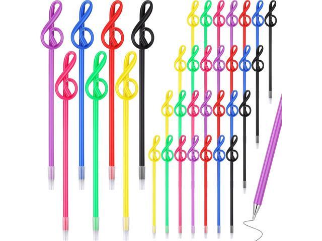 Lincia 100 Pcs Music Note Pens Bulk Musical Ballpoint Pens Music Themed Party Favors Novelty Musical Choir Prizes Gifts Piano Teacher Gift for...