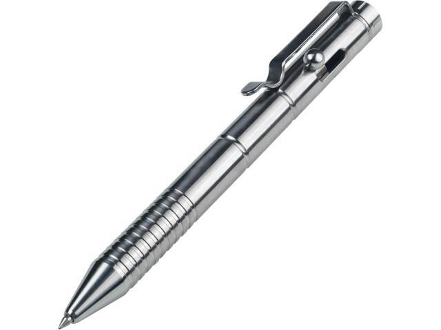 SMOOTHERPRO Titanium Bolt Action Pen with Tungsten Side for Business Office Tremor Parkinson Arthritic Signature Writing EDC Color Natural (Ti598)