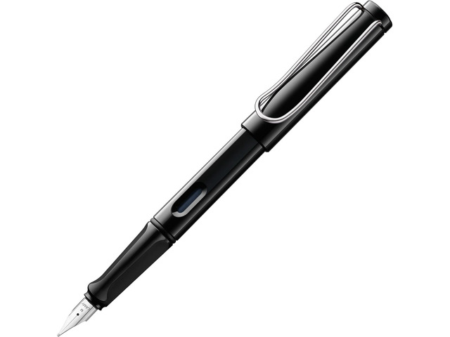 LAMY safari black - Fountain Pen with ergonomic grip & polished steel nib in size EF - ideal for any Writing & Calligraphy - including LAMY T 10...