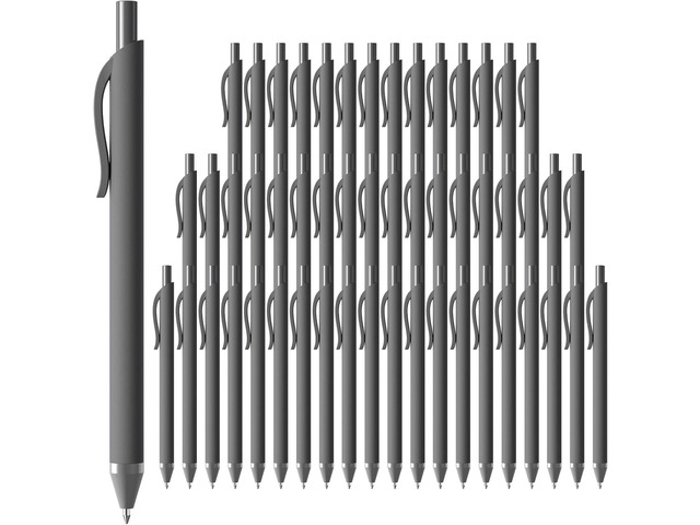 52 Pcs Pens Bulk - 1.0MM Ballpoint Pens Black Ink Medium Point Smooth Writing, No Bleed Retractable Ball Point Pen for Office School (Gray - 52Pcs)