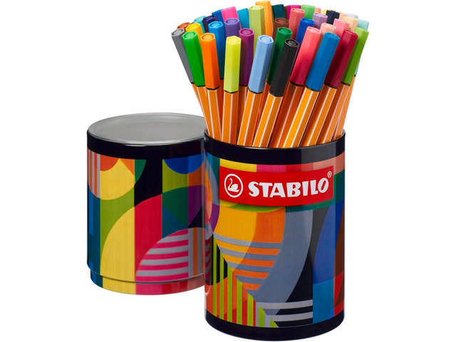 STABILO - point 88 - Fineliner - ARTY - Tin of 45 - Assorted colors