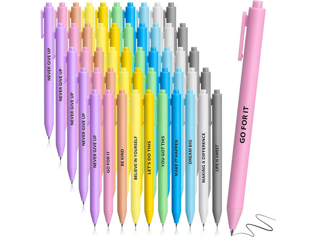 Epakh 50 Pcs Funny Ballpoint Pens Bulk, Funny Pens for Work with Sayings Complain Inspirational Optimisti Motivational Quotes Gifts for Office...