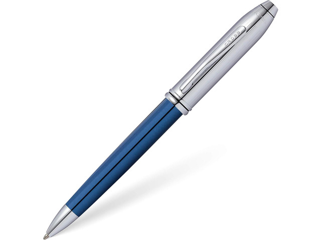 Cross Townsend Limited Edition Ballpoint Pen - Blue Chrome