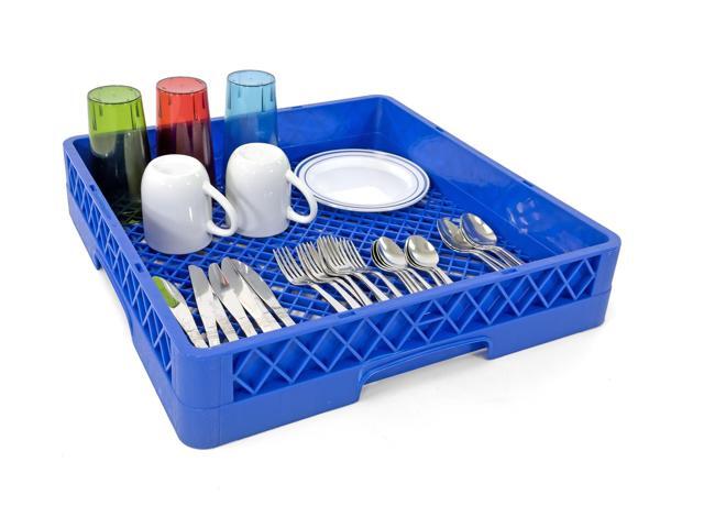 Farag Janitorial Flatware Rack for Commercial Dishwasher Full Size Combination Polypropylene (Blue)