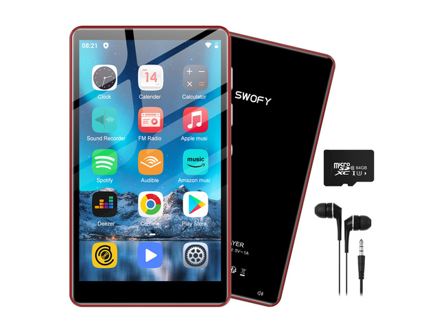 80GB MP3 & MP4 Player with Bluetooth and WiFi, M503 Pro Music Player with Spotify,Pandora,Amazon Music, 4' Touch Screen Digital Audio Player with...